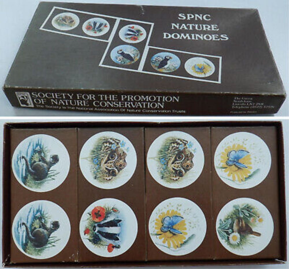 Vintage 1980s Dominoes Game Society for Promotion of Nature Conservation Retro  | eBay