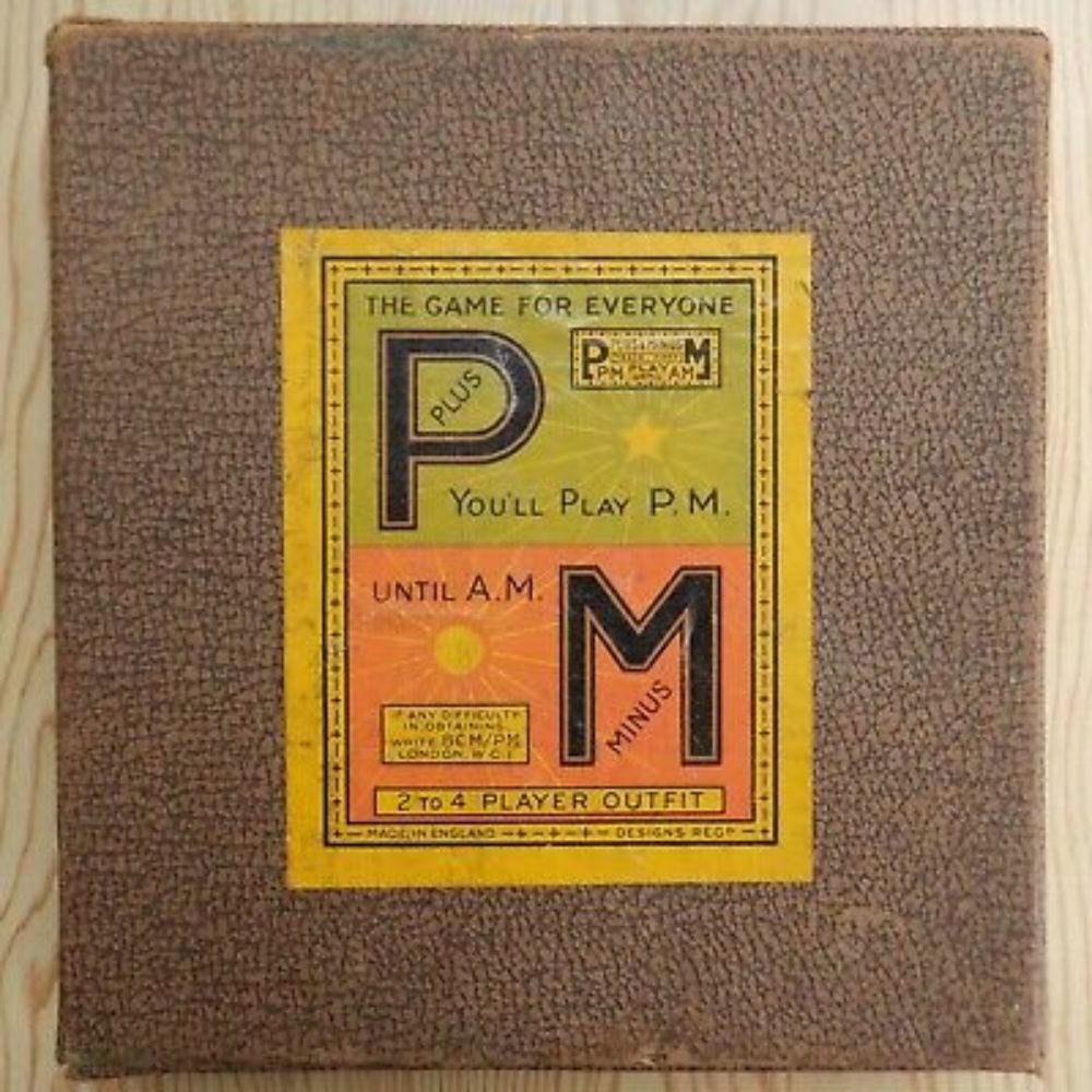 PLUS & MINUS BOARD GAME 1930's Vintage PM AM  | eBay