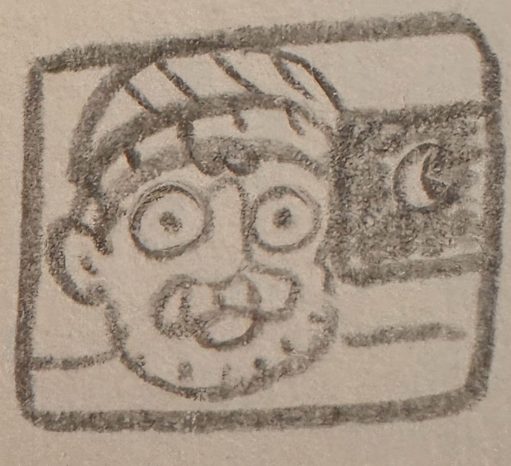 Pencil sketch of sudden realisation it’s the middle of the night of zero productivity