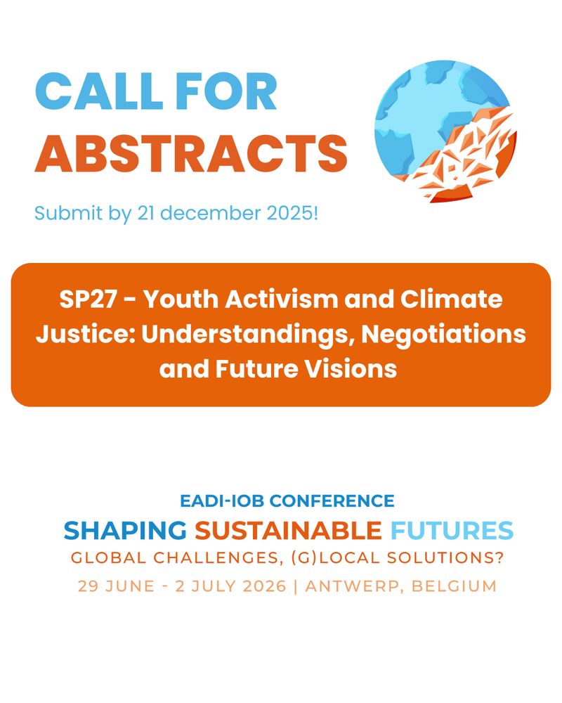 EADI/IOB 2026: Shaping Sustainable Futures: Global Challenges, (G)local Solutions?
29 June – 2 July 2026, Institute of Development Policy, University of Antwerp, Belgium