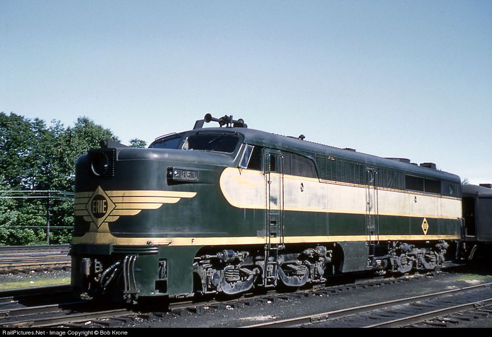 An Erie Railroad ALCo PA, number 853, at Waldwick NJ, 6/4/1961