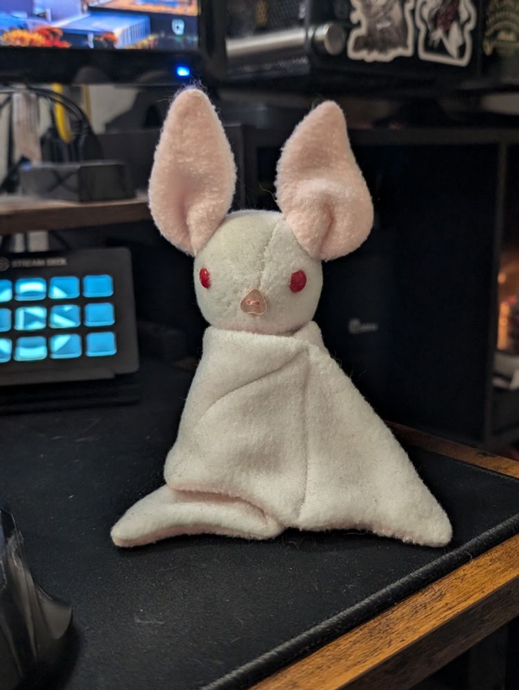 Bat plushie I made!
