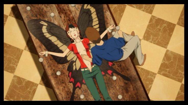 A reverse butterfly into chrysalis crime has been committed. Osanai leaves her helplessly pinned to the table.