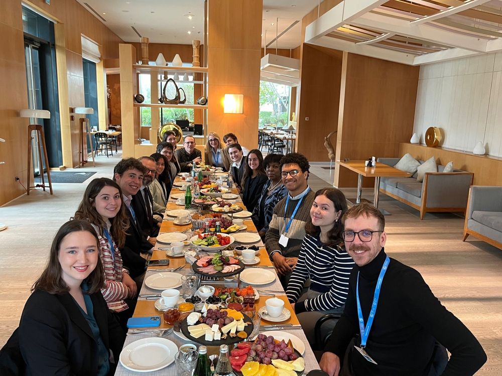 Breakfast meeting with Matthias Berninger Chief Sustainability Officer at Bayer and Ambassador Earthrin Cousin, board member of Bayer.