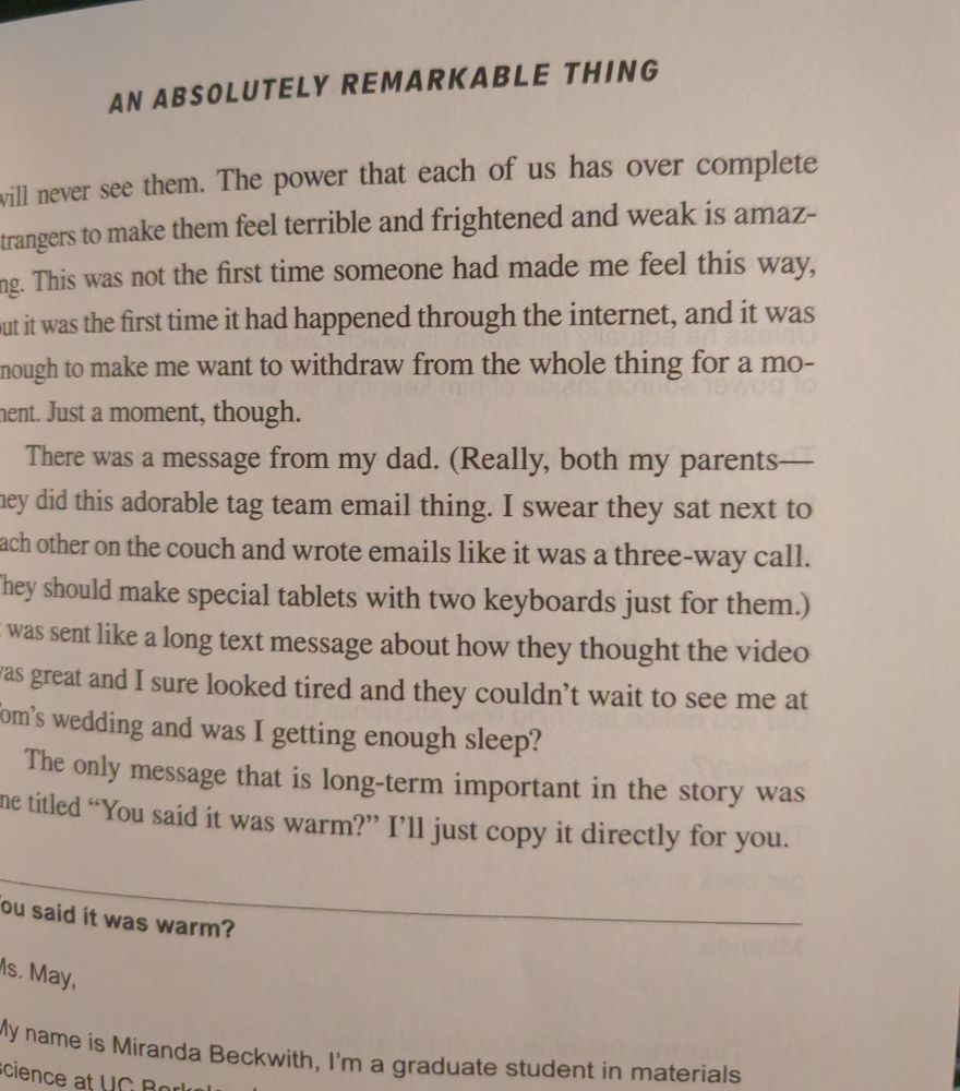 Text from Hank Green's An Absolutely Remarkable Thing