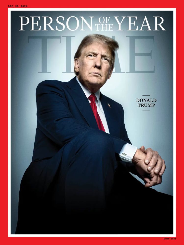 Time magazine front page showing D. J. Trump as « Person of the year ». 