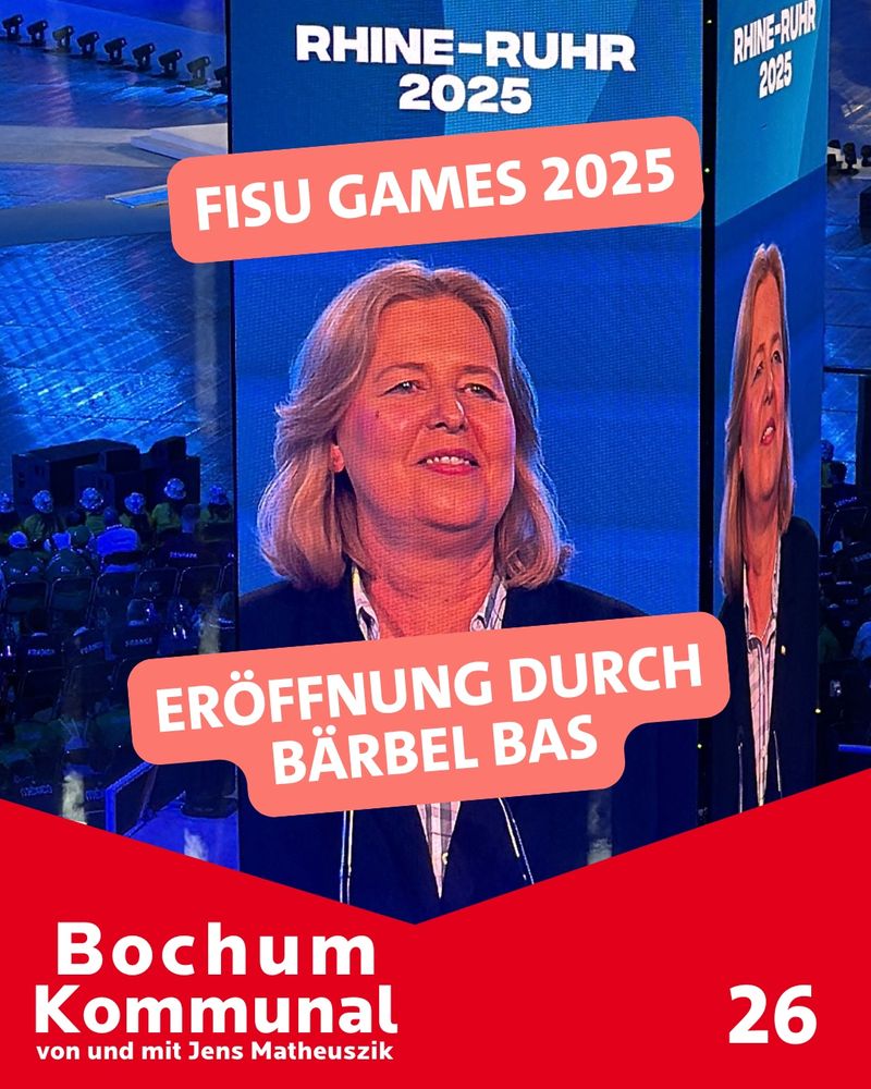 Bochum-Kommunal 26: Bärbel Bas eröffnet die FISU Games