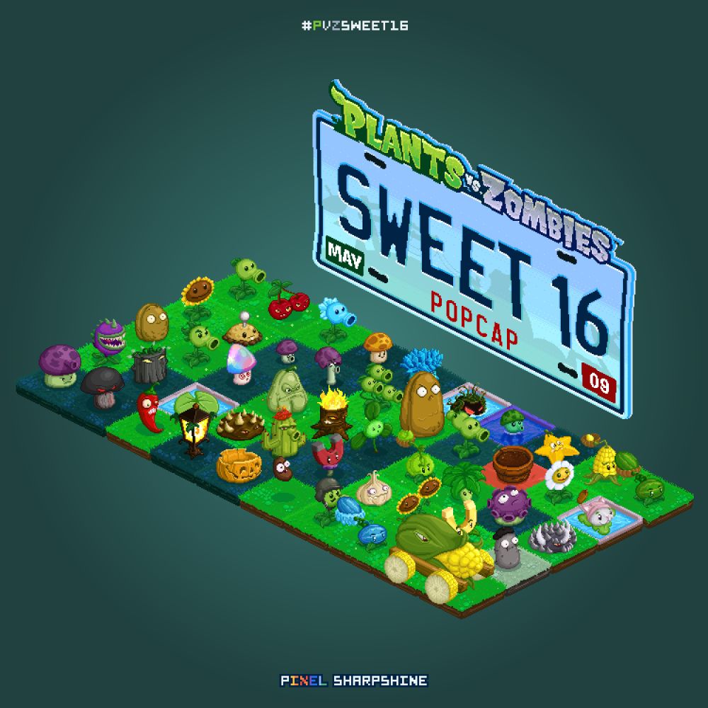 Plants from Plants vs. Zombies
Isometric Pixel Version
(DayNight Version)