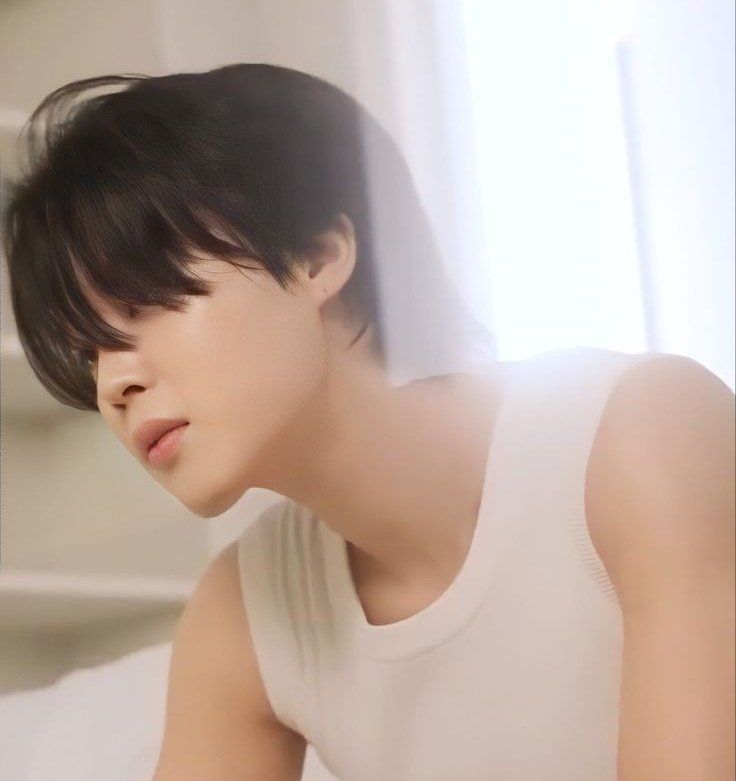 Jimin in a sleeveless top for his FACE album photo concept
