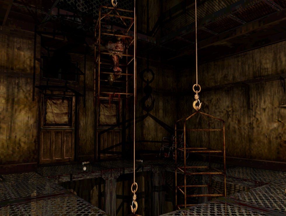 Otherworld of Midwich Elementary School in-game model from the 1st Silent Hill. The entrance.