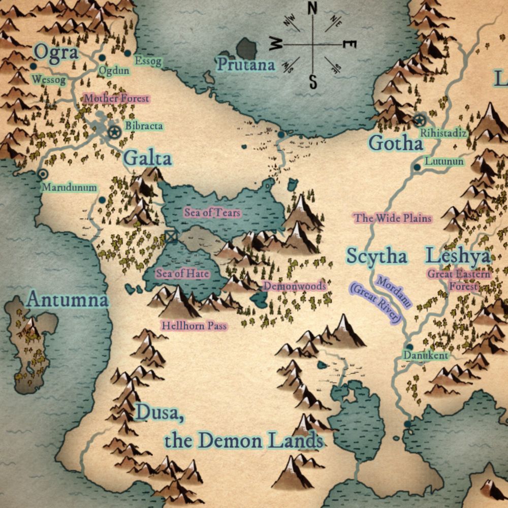 Domun Intro and Regional Map — Of Gods and Gamemasters