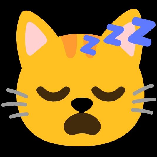 Sleepy cat emoji