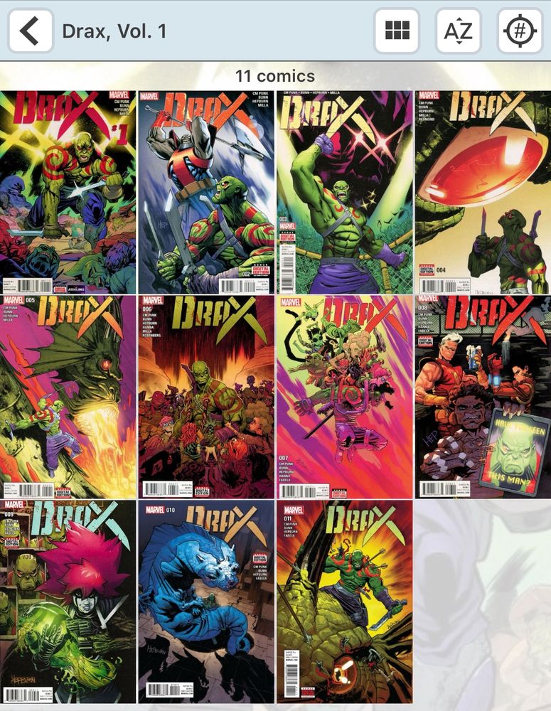 11 issues of Drax  (2015-2016)