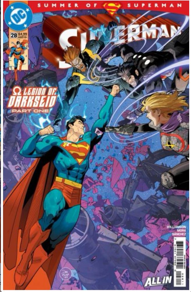 Superman #28 (2025) cover art by Dan Mora