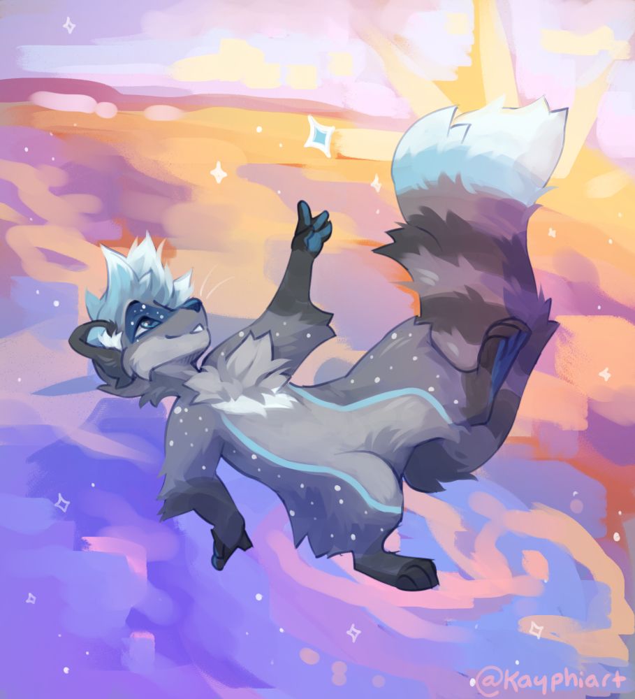 furry raccoon