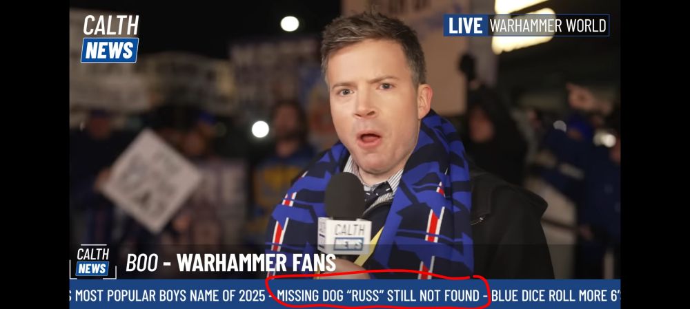 Extract from the last GW teathzr with a news story saying "Missing dog "Russ" still not found".