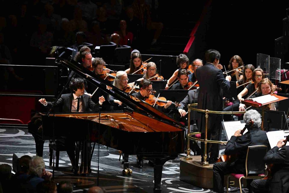 Yunchan Lim (piano) with the City of Birmingham Symphony Orchestra, conductor Kazuki Yamada. Photo: BBC/ Mark Allan