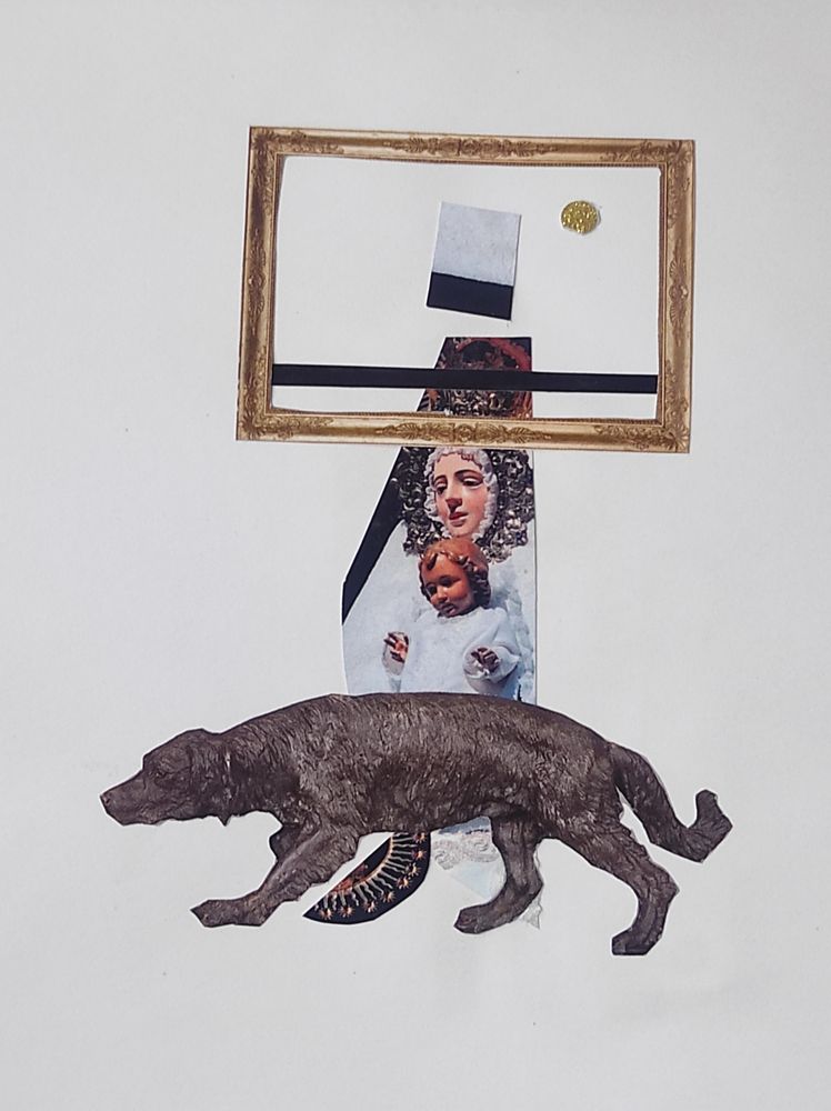 Collage de recortes de papel con voluntad antropomórfica.
©️ Cristian Berga