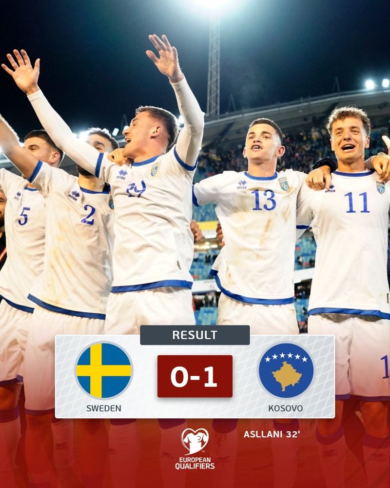 Suecia 0-1 Kosovo. 