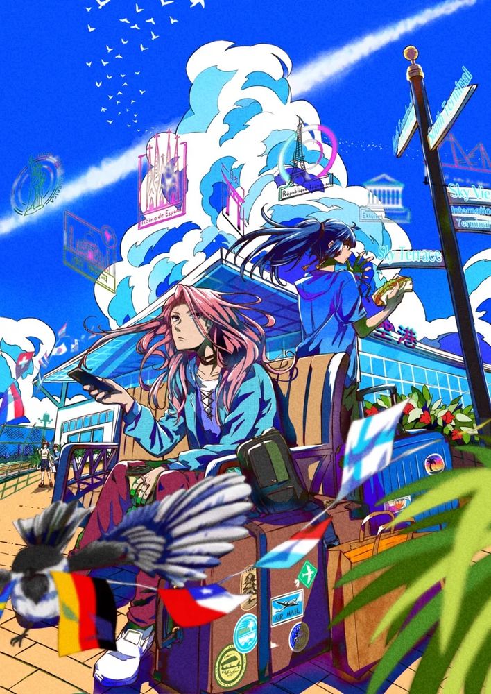 空と旅行 - 真夜中の猫の魔法
