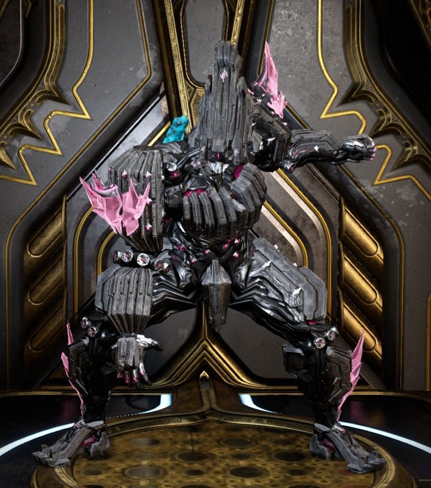 Brutalist piece of shit, Qorvex, but given GxK Godzilla colors, complete with glowing, pink spikes