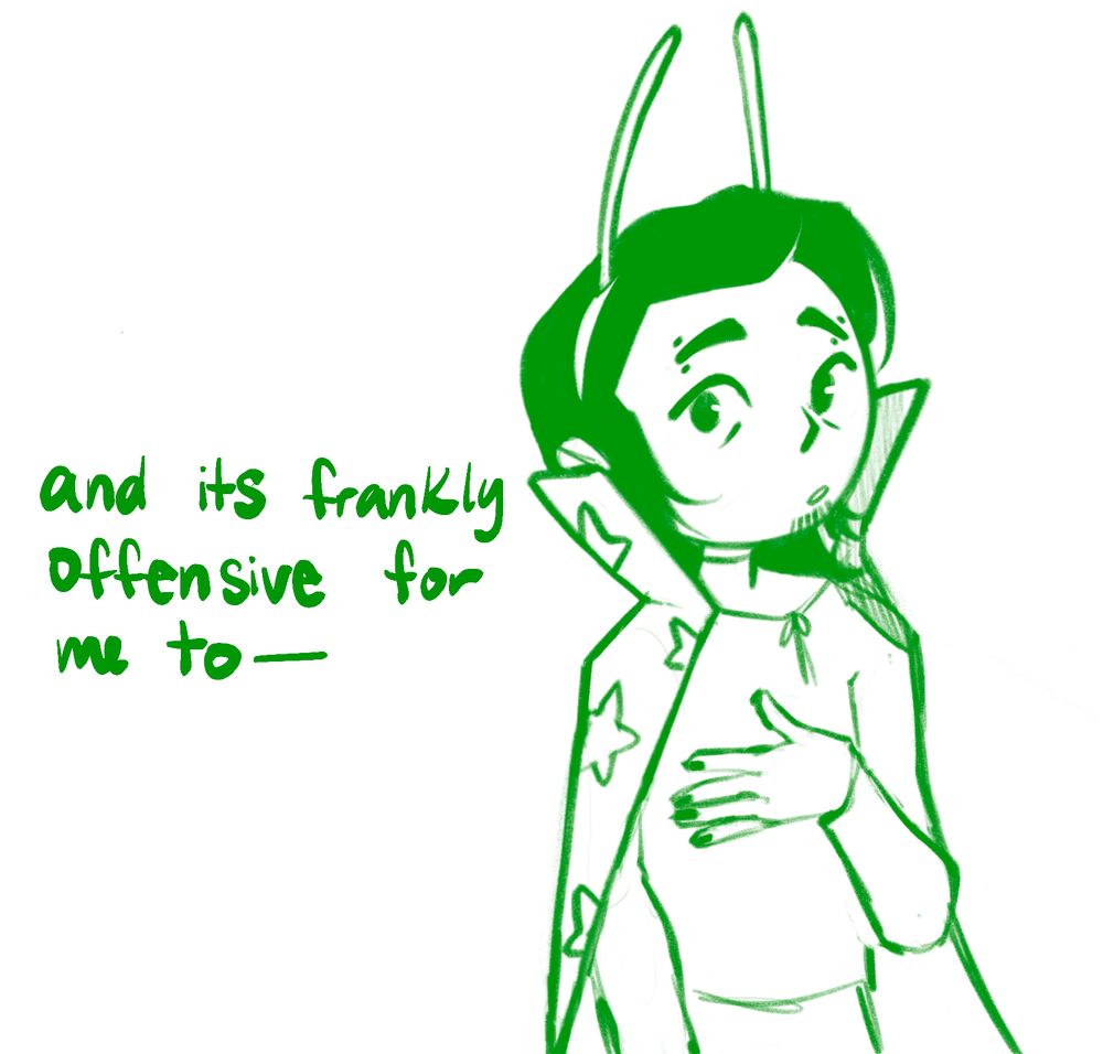 "and its frankly offensive for me to -" he looks taken aback