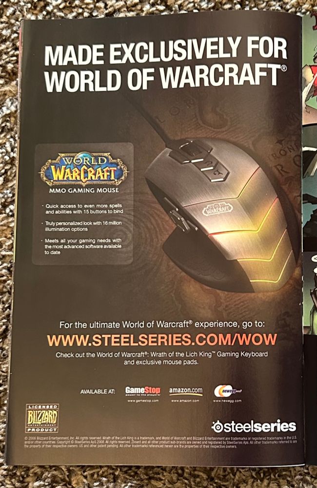 Steelseries WoW MMO Gaming Mouse ad