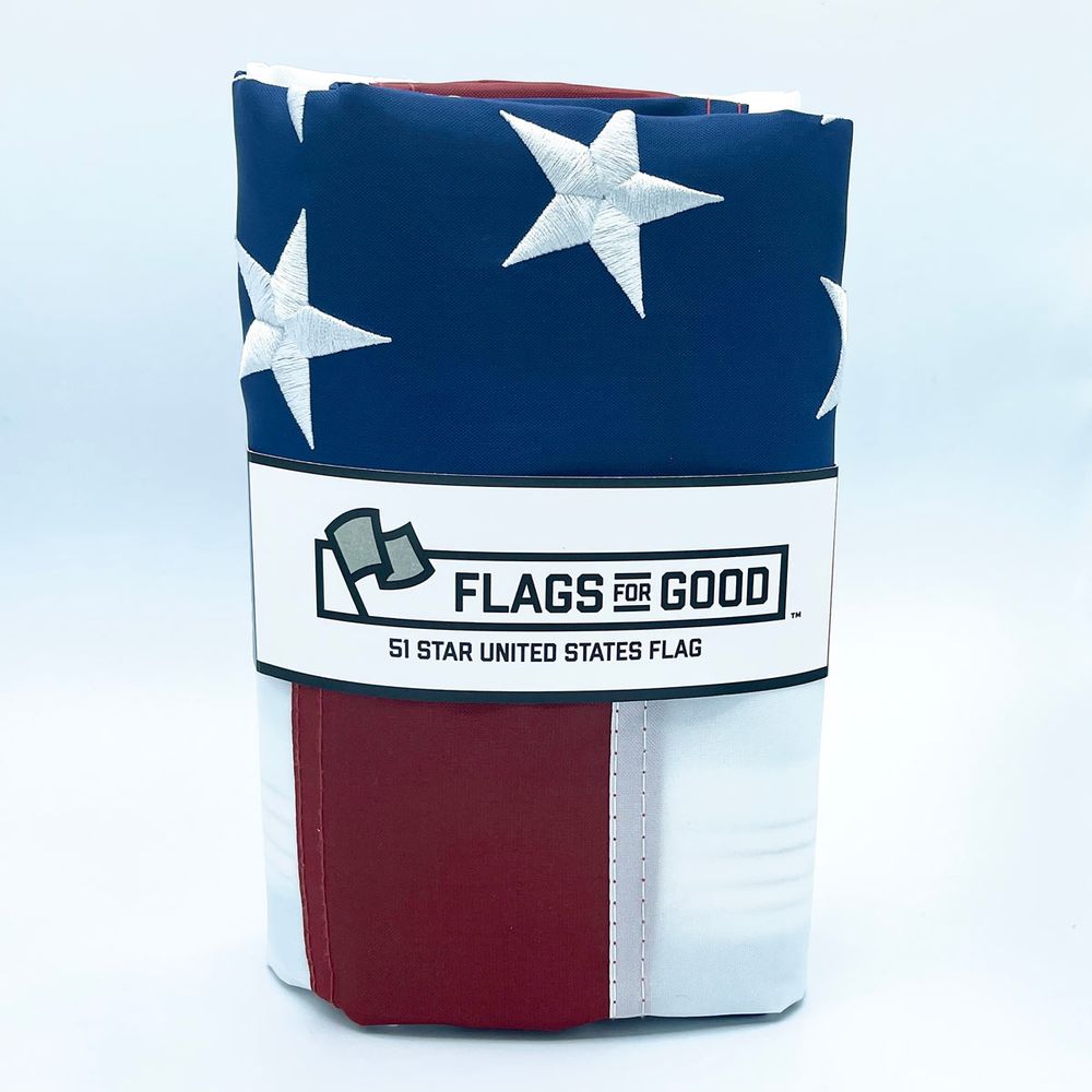 The 51-star American flag represents a future with full DC statehood. Fly it proudly and join the movement for a more representative United States.