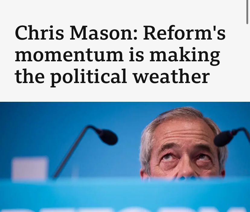 Chris Mason: Reform's momentum is making the political weather