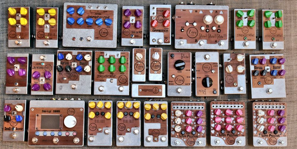 Lots of guitar pedals