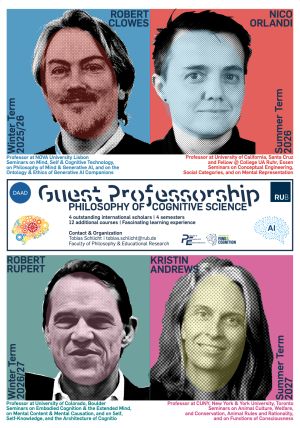 Poster showing the 4 visiting international professors
