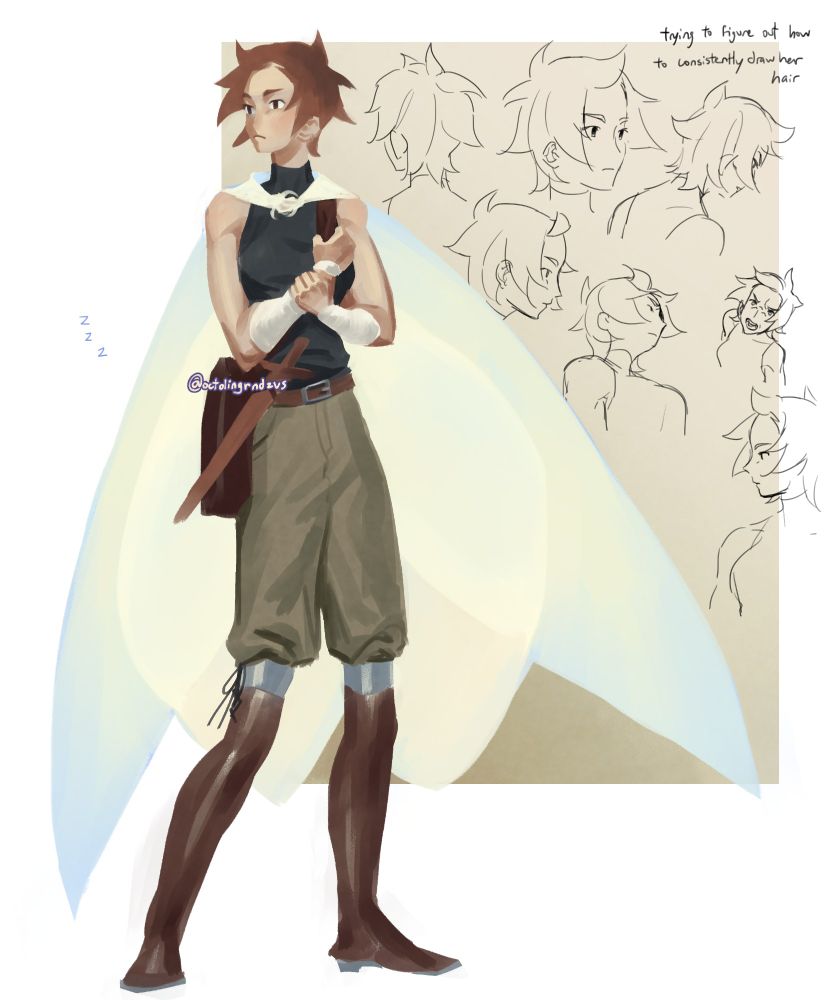 antcha, a human woman wearing a pale bug wing shaped cloak (which is a shapeshifted gentle snow)
