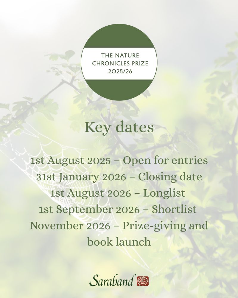 Key dates to enter the 2025/26 Nature Chronicles Prize.