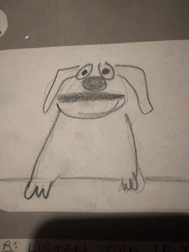 A doodle of the muppet Rolf. It’s pretty spot on but drawn in pencil