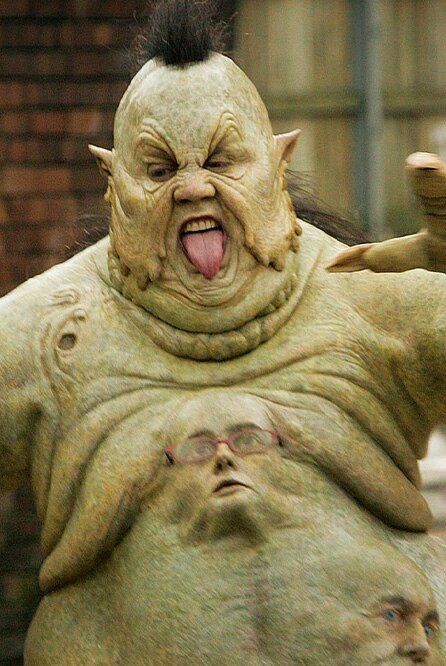 ein Abzorbaloff aus Doctor Who, groß, grün und schon etwas hässlich