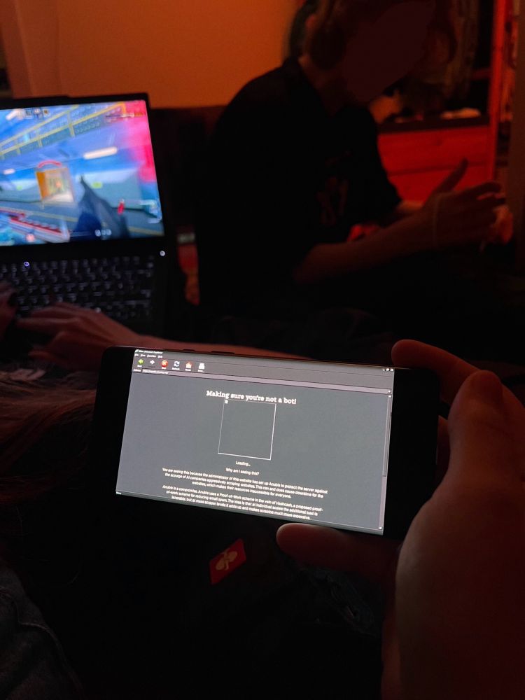 anubis with broken logo image on an android phone with wine internet explorer