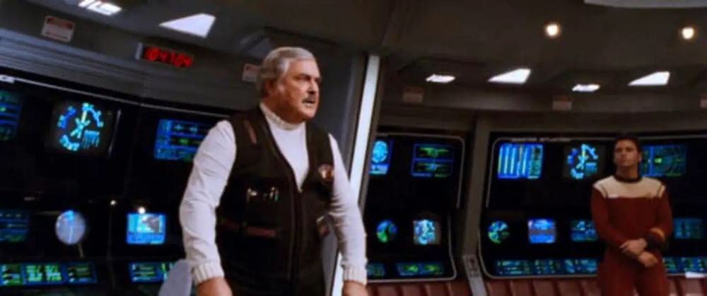 Scott on the bridge of the Enterprise in Star Trek VI