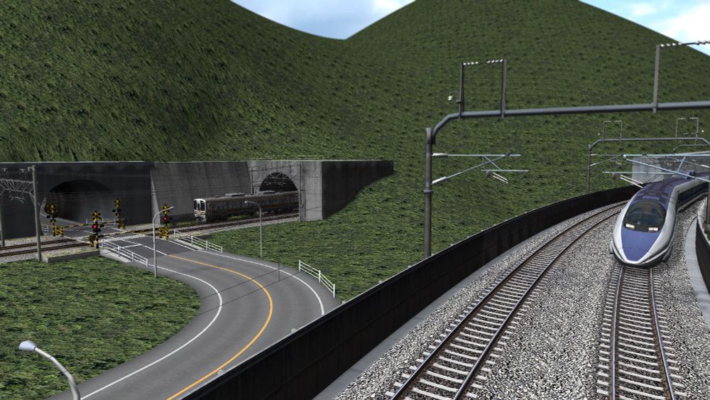 鉄道模型シミュレーターNXで制作中のレイアウトのスクリーンショット
 #VRMNX 