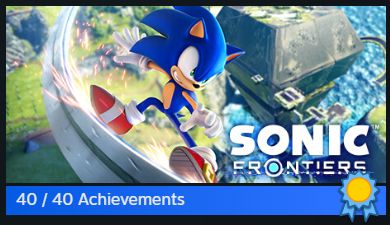 Sonic Frontiers completionist banner