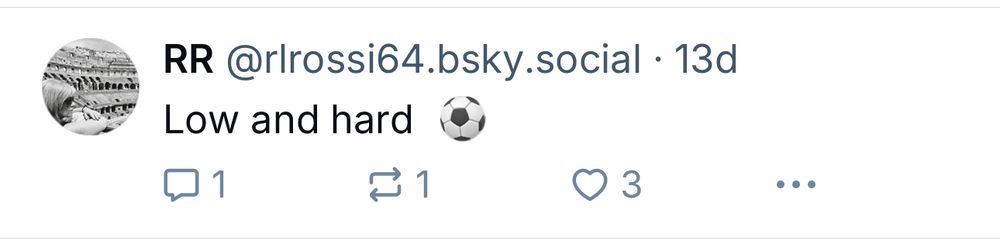 A post about penalties advising ‘low and hard’ 