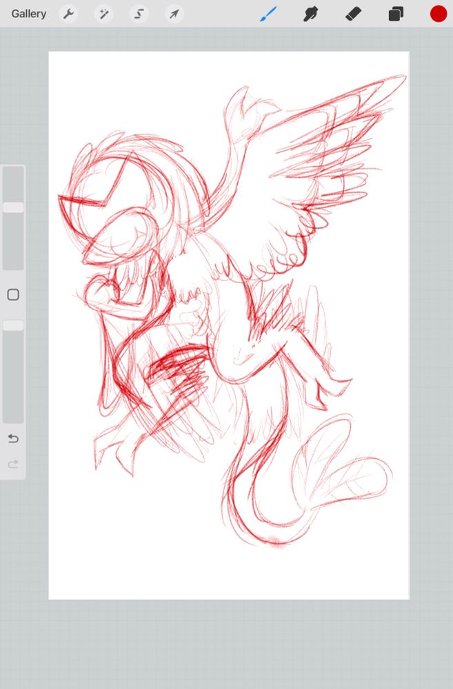 A very rough sketch of Back to Black’s mascot, Joy
