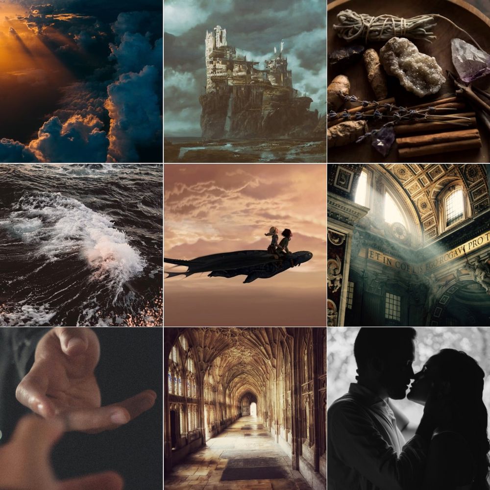 A collection of pictures depicting a cold, rocky island kingdom full of dragons and magic and complete with betrayal and love 