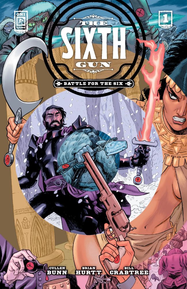The Sixth Gun: Battle for the Six #1 cover by Brian Hurtt, coming out July 23, 2025