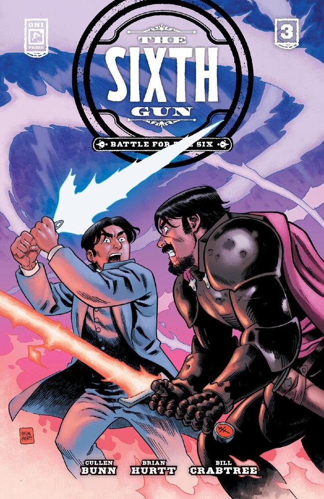 The Sixth Gun: Battle for the Six #3 cover by Brian Hurtt, coming out September 24, 2025