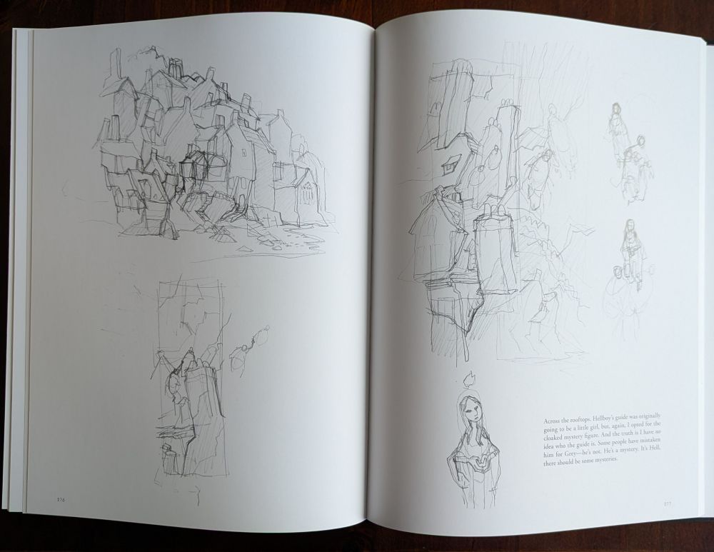 Sketchbook material in the Hellboy in Hell library edition by Mike Mignola 