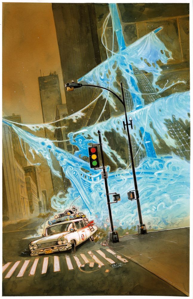 Tyler Crook's variant cover for Ghostbusters: Dead Man's Chest #1