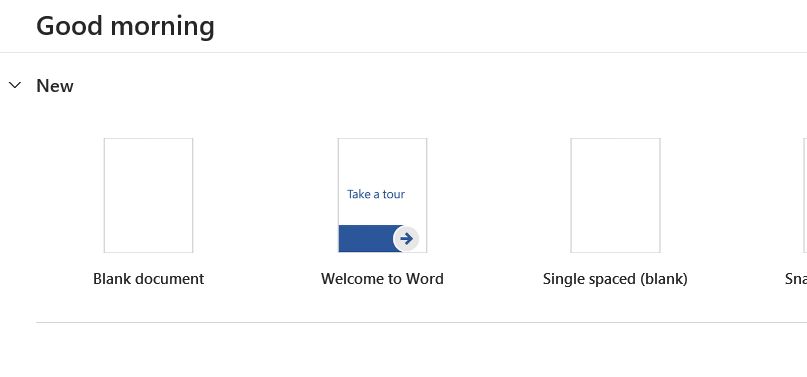 screenshot from microsoft word with the greeting "good morning" (it's almost 1 am for me)