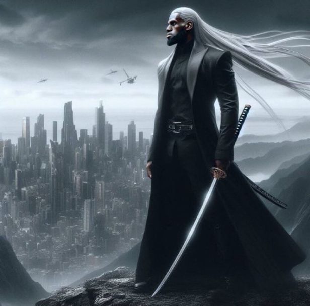 Lebron James in Sephiroth ‘s (From final fantasy seven FF7) clothes