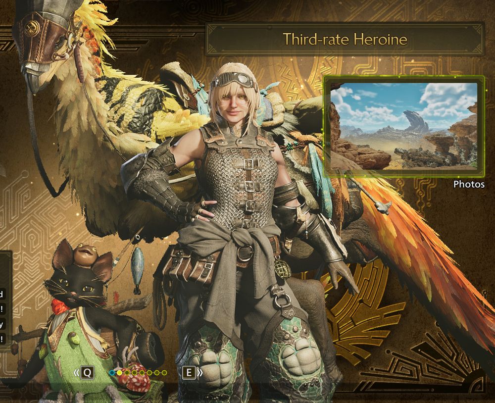 A dumbass, a black cat (autistic), and a fuck-ass yellow bird-raptor.