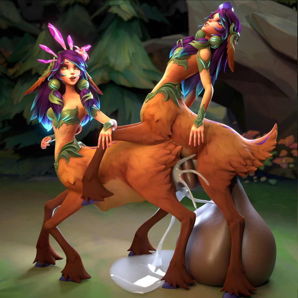 Lillia having sex with her doppelganger (it Neeko)